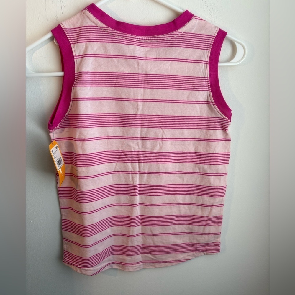 Carhartt pink striped girls logo tank size 10 NWT - Picture 2 of 3